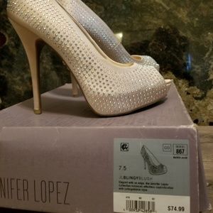 Jennifer Lopez crystal high heels size 7 1/2